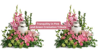 Tranquility in Pink and Green Cremation Tribute